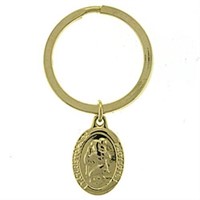 Stamped 14k Gold-plated Key Ring