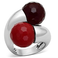 Unique Glass Spheres Ring