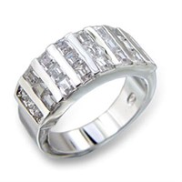 Fashionable 3.02ct White Sapphire Ring