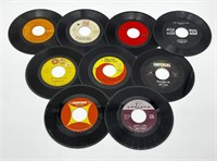 Lot of Nine Vintage 45 RPM Records - Chubby Checke