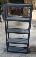 Plastic 5 Level Shelf Rack - Black