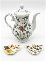 Andrea by Sadek Floral Print China Teapot, Teapot-