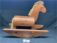 Wooden rocking horse