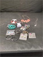 Earrings and necklaces
