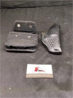 Leather holster and bulldog belt clip case