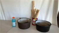 Cast Iron Pots-Qty 2/Paintsticks