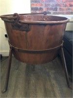 Large Vintage Copper Wash Tub 30x25