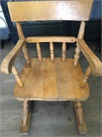 Vintage Child’s Wooden Rocking Chair 22x14