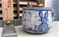 Pottery bunny mug