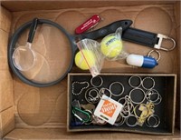 Magnifying glass and keychains