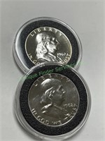 (2) 1962 GEM Proof Franklin Half Dollars