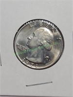 1971 d GEM BU Washington Quarter from US Mint Set