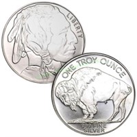 (1) 1 oz. Buffalo Private Mint Round