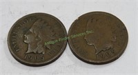(2) 1905 Indian Head  Cents