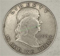 1948 better Date Franklin Half Dollar