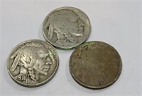 (3) US Minted Nickel 2 Buffs-1 V Nickel