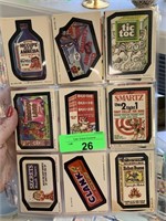 QTY 40 NERVIN WACKY PACKAGES STICKERS / CARDS