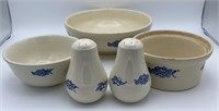 Oxford Ware flow blue stoneware misc.