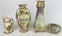 Selection of Hand Painted Nippon Vases & More