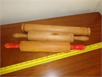 3 Wood Rolling Pins