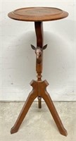 Wood Display Stand with Stag Detail
