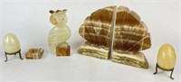 Alabaster Bookends, Owl and More