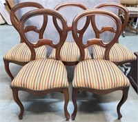 Vintage Wood Open Back Dining Chairs