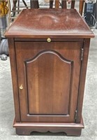 Small Wooden Side Table w/ Cabinet