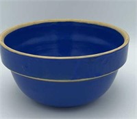 7" Clay City Pottery blue crock bowl