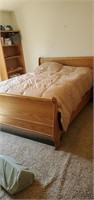 Queen size bed, frame, foot and head boards -