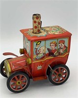 Ko Japan litho circus wind up toy car WORKS