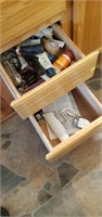 Everything in these two drawers- master bathroom