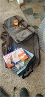 Luggage and reusable grocery bags - living room