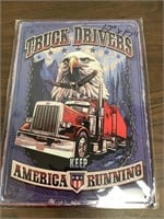 Metal Truck Driver Sign
