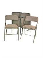 4 Padded Folding Chairs