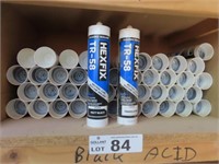 5 Boxes and shelf of Hexfix Silicone Sealant
