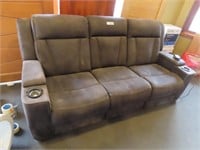 Faux leather reclining home theatre lounge