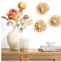 New Set of 3-  New Wall Flowers Brown - Threshold