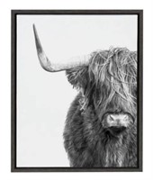 New ($55) 18" x 24" Sylvie Highland Cow Framed