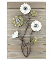 New ($60.00) Janele Wall Art Plank Flowers