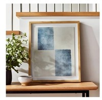 New ($45) 20" x 24" Framed Wall Art Blue/White