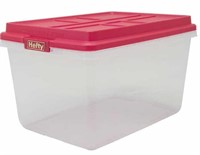 New Hefty 72qt Hi-Rise Storage Box Red Lid