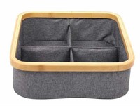 Wooden Bamboo 4 Compartment Organizer