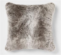 New  Faux Fur Ombre Decorative Throw Pillow -