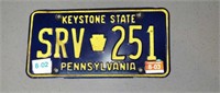 Pennsylvania License Plate (back house)