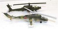 Lot of 2 Ertl Diecast Helicopters