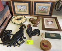 assorted rooster collection