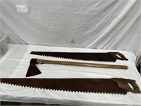 Vintage saws & axe