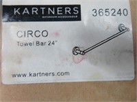 2 KARTNERS CIRCO TOWEL BARS 24"LENGTH  365240