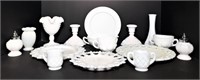 Milk Glass Plates, Vases, Shakers & More